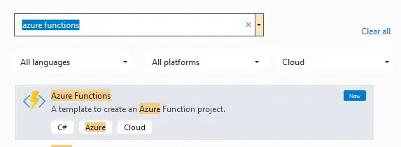 Open Visual Studio 2019 when installation is complete and click on New Project.